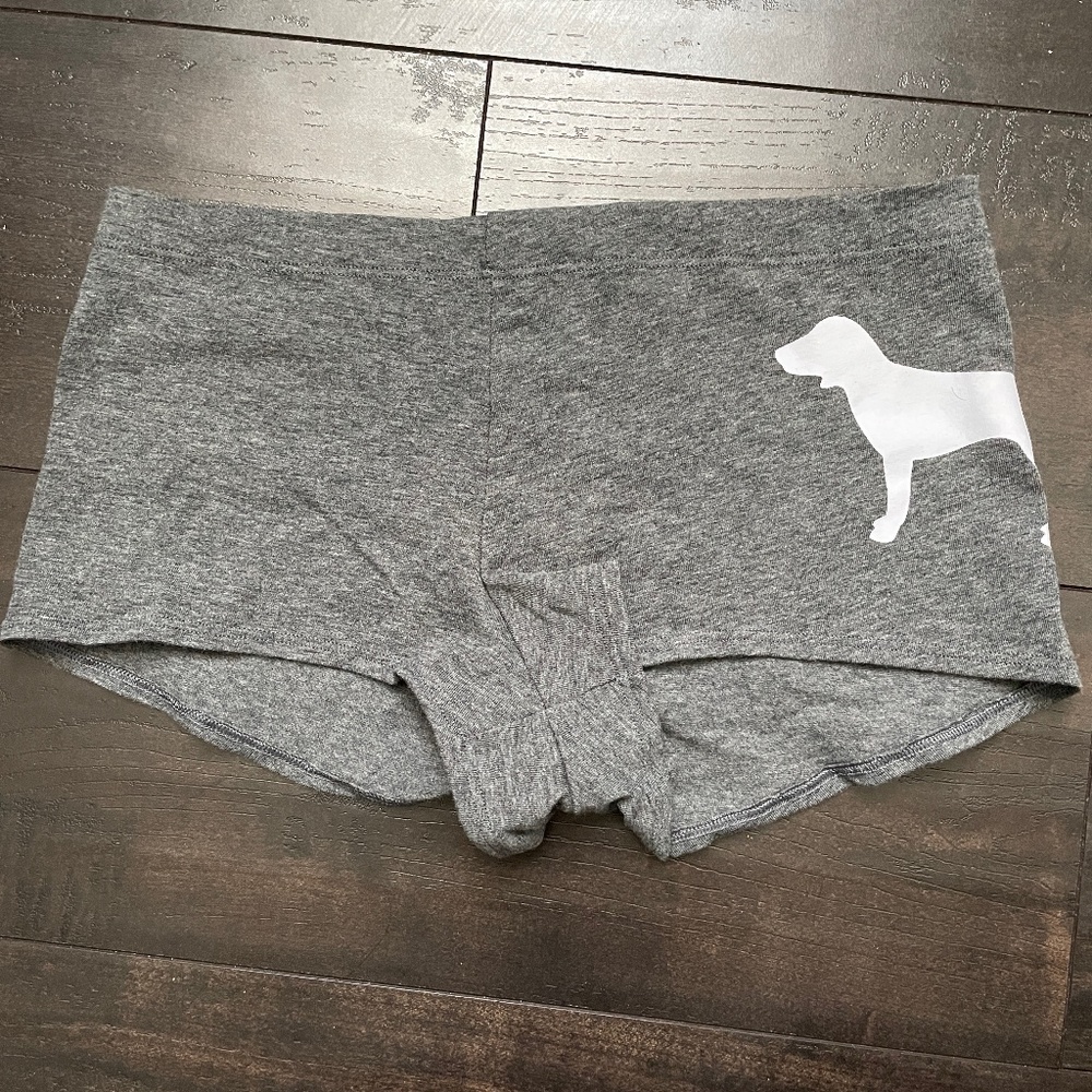 VS Pink Grey Boyshort Underwear, NWT